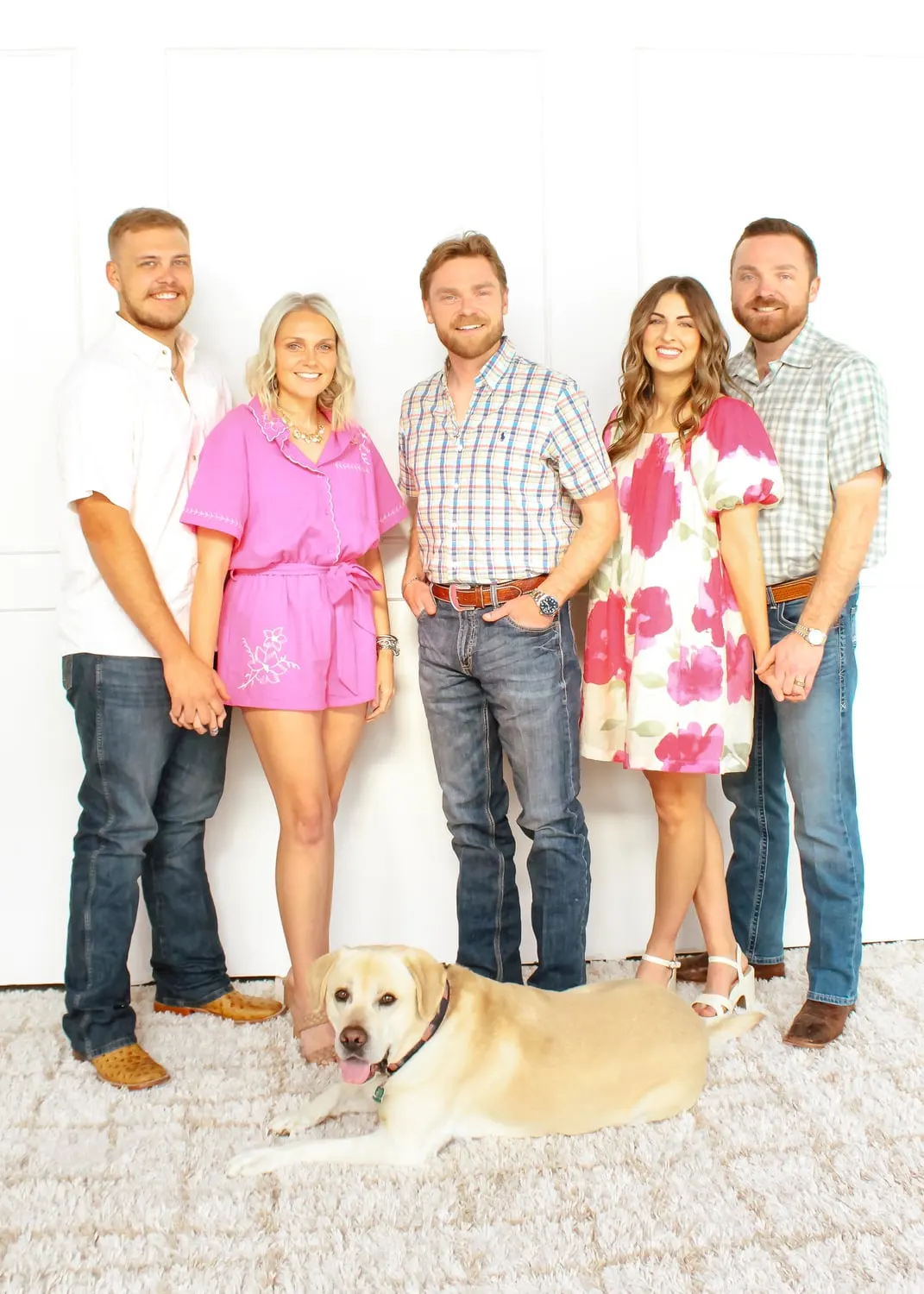 The Brooks family with their dog, the family behind Wes Brooks Insurance